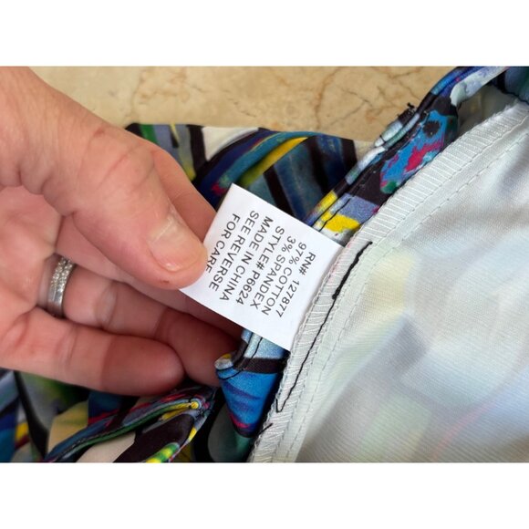 OVI  SZ M Colorful Abstract Print Womens Shorts By OVI - Picture 7 of 7